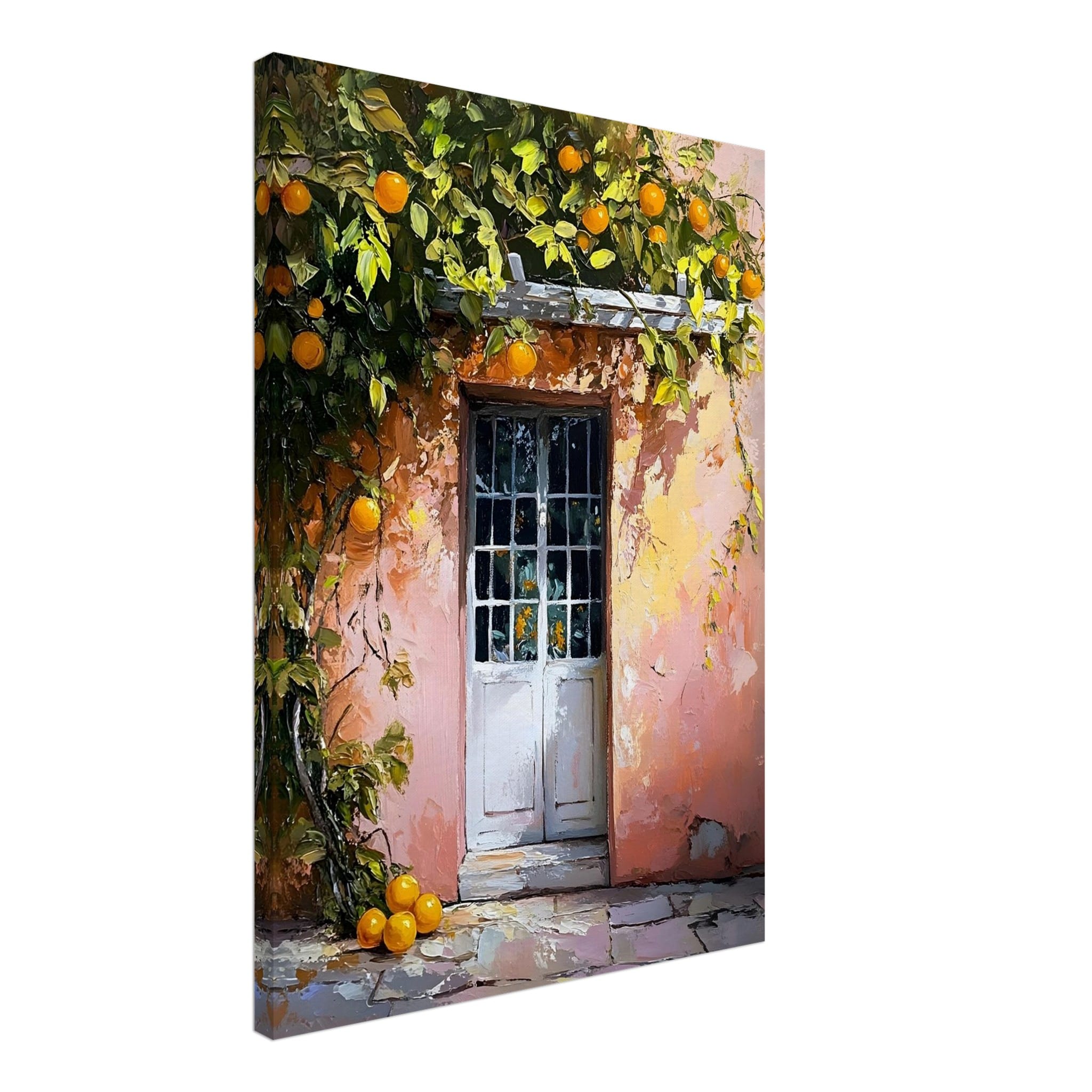 Artfulprints Canvas Mediterranean orange tree canvas - 50x70 cm - Oran