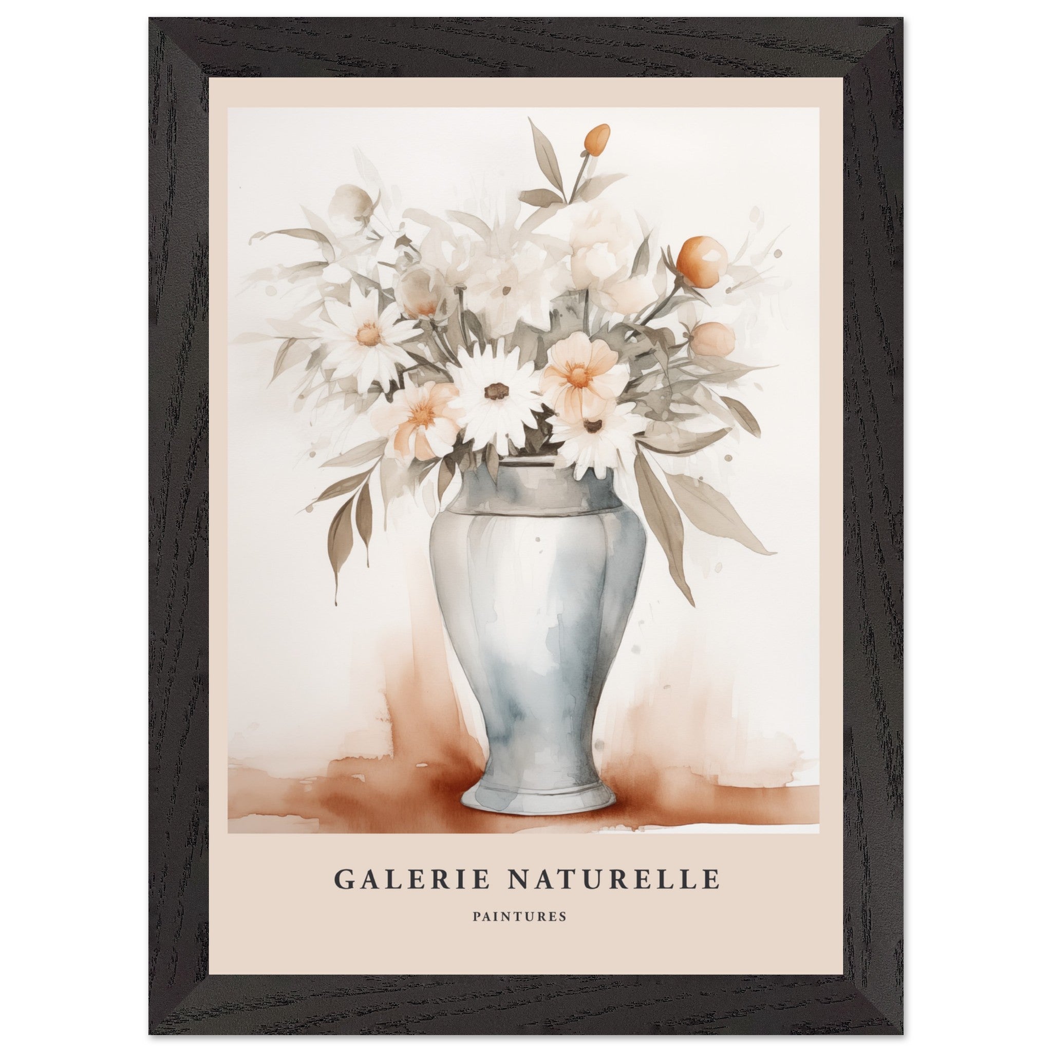 Artfulprints Poster met Lijst Bloemen in vaas 3 - A4 21x29.7 cm - Meer