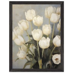 Artfulprints Poster met Lijst White tulips – 30×40 cm – Wit Artfulprints Poster met Lijst White tulips – 30×40 cm – Wit