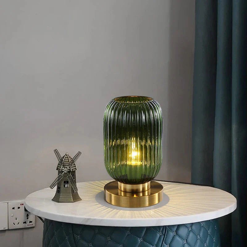 GlowLite – Stijlvolle Tafellamp Met Gekleurd Glas Voor Sfeervolle Verlichting