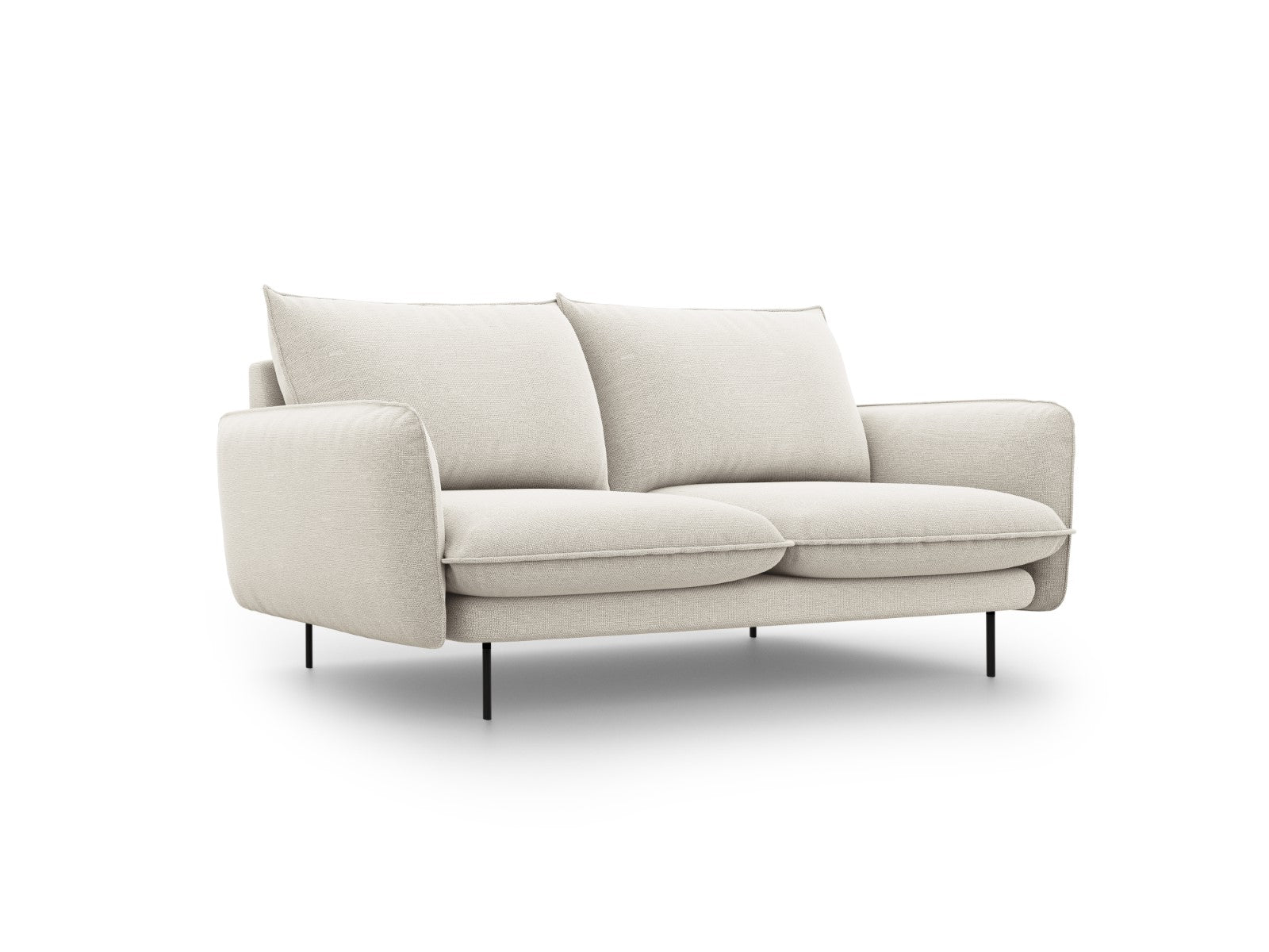 Cosmopolitan Design Bank Vienna 2-zits, structurele stof, lichtbeige -