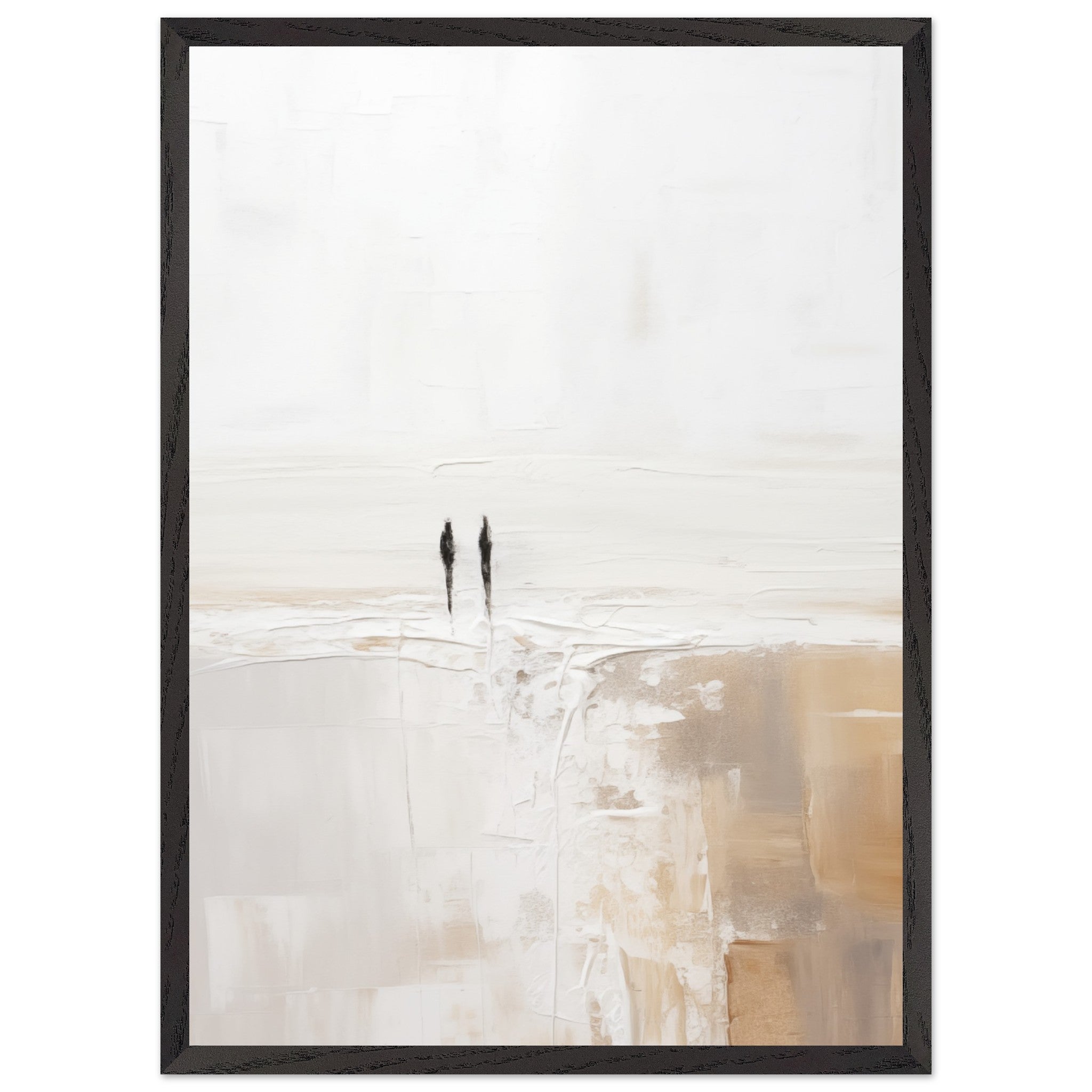 Artfulprints Poster met Lijst Abstract - Silhouettes 2 - 50x70 cm - Wi