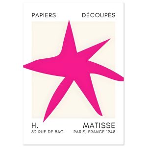 Artfulprints Poster Matisse – Star of the sea pink – A4 21×29.7 cm – R Artfulprints Poster Matisse – Star of the sea pink – A4 21×29.7 cm – R