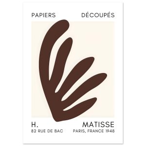 Artfulprints Poster Matisse – Aquatic impression brown – A4 21×29.7 cm Artfulprints Poster Matisse – Aquatic impression brown – A4 21×29.7 cm