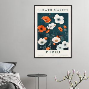 Artfulprints Poster Flower market – Porto – 70×100 cm – Meerkleurig Artfulprints Poster Flower market – Porto – 70×100 cm – Meerkleurig