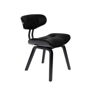 Dutchbone Blackwood Eetkamerstoel Hout/ Kunstleer Zwart Dutchbone Blackwood Eetkamerstoel Hout/ Kunstleer Zwart