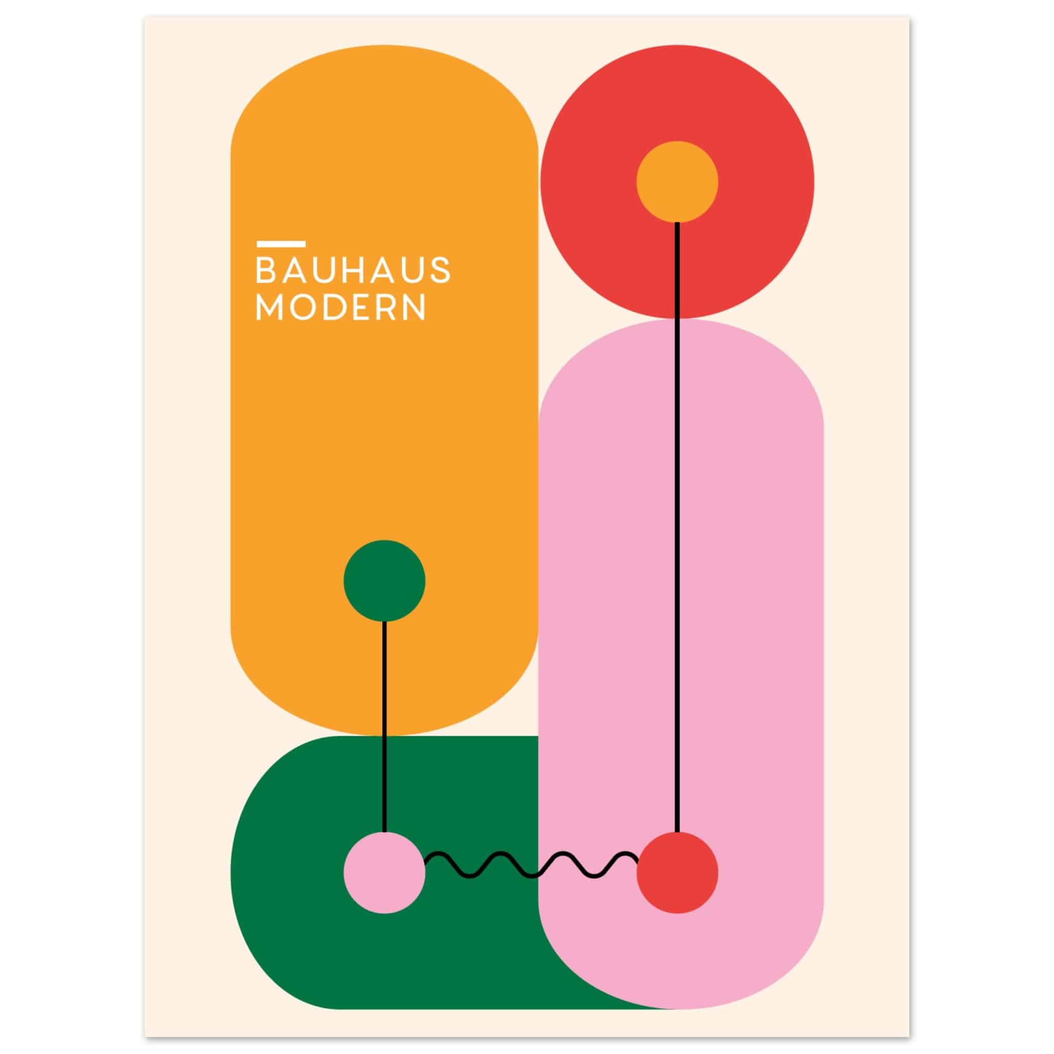 Artfulprints Poster Bauhaus - Modern art - 30x40 cm - Meerkleurig