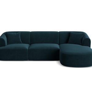 Cosmopolitan Design Modulaire hoekbank rechts Campi 4-zits, flueel die Cosmopolitan Design Modulaire hoekbank rechts Campi 4-zits, flueel die