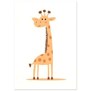 Artfulprints Poster Kleine giraffe – A4 21×29.7 cm – Geel Artfulprints Poster Kleine giraffe – A4 21×29.7 cm – Geel