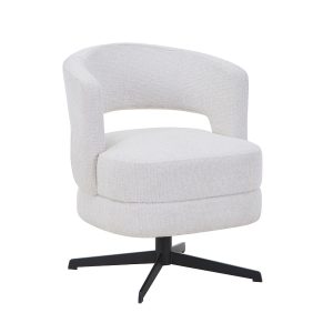 DÉJA Living Eetkamerstoel Lave – Beige – Draaibaar – Set van 2