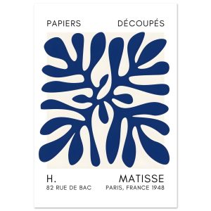 Artfulprints Poster Matisse – Deep ocean navy blue II – A4 21×29.7 cm Artfulprints Poster Matisse – Deep ocean navy blue II – A4 21×29.7 cm