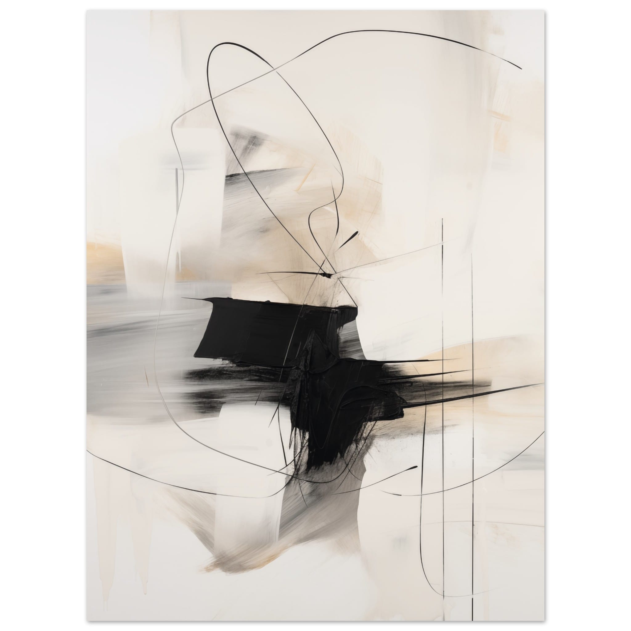 Artfulprints Abstract - Chique brush 9 poster 30x40 cm