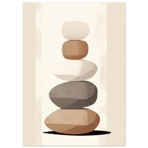 Artfulprints Poster Stacked stones – 50×70 cm – Taupe Artfulprints Poster Stacked stones – 50×70 cm – Taupe