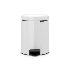 Brabantia NewIcon Pedaalemmer, 5 liter, kunststof binnenemmer – White Brabantia NewIcon Pedaalemmer, 5 liter, kunststof binnenemmer – White