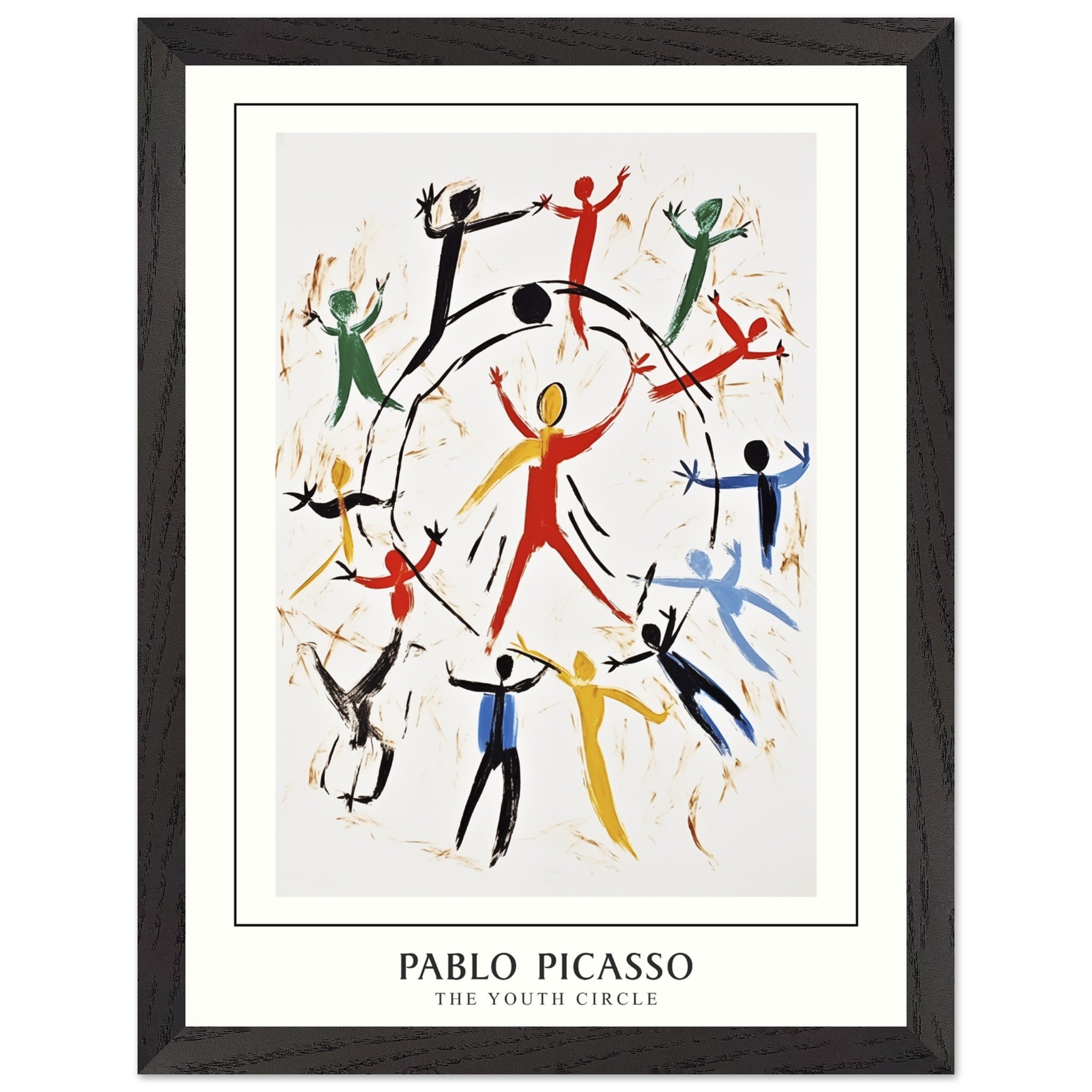 Artfulprints Poster met Lijst Pablo Picasso - The youth circle - 30x40