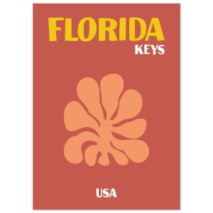 Artfulprints Poster USA – Florida Keys – 50×70 cm – Terracotta Artfulprints Poster USA – Florida Keys – 50×70 cm – Terracotta