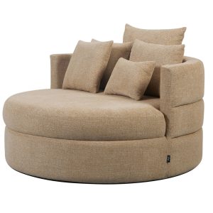 DÉJA Living Loveseat Miles – Taupe Stof – Ø124x84cm DÉJA Living Loveseat Miles – Taupe Stof – Ø124x84cm