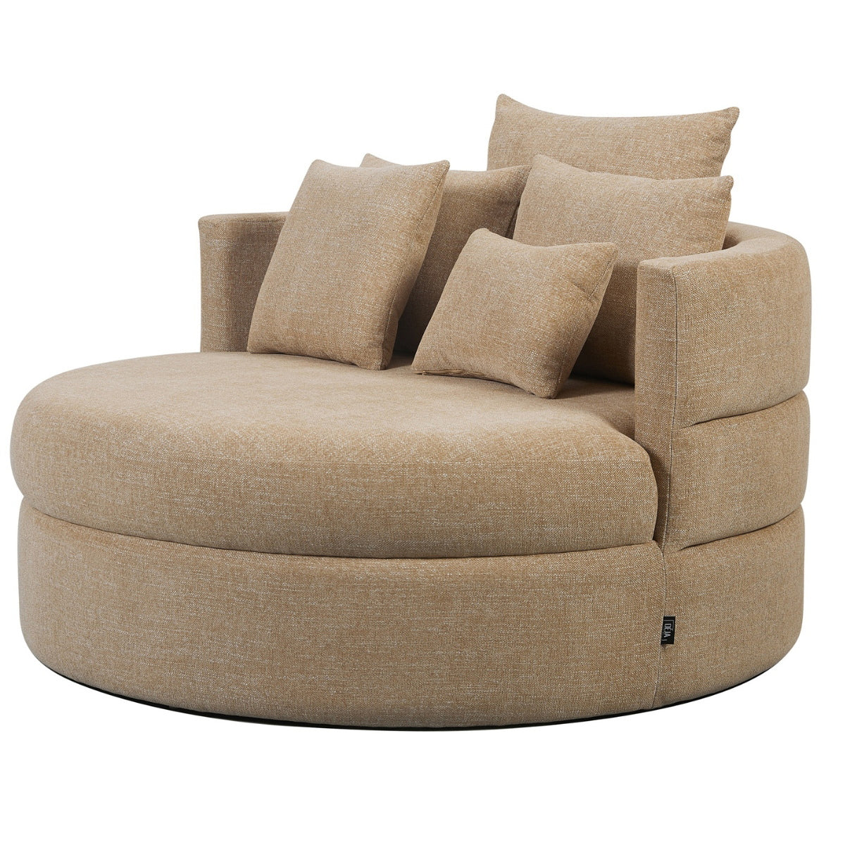 DÉJA Living Loveseat Miles - Taupe Stof - Ø124x84cm