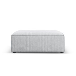 Cosmopolitan Design Poef Arendal chenille met ribbeleffect, lichtgrijs Cosmopolitan Design Poef Arendal chenille met ribbeleffect, lichtgrijs