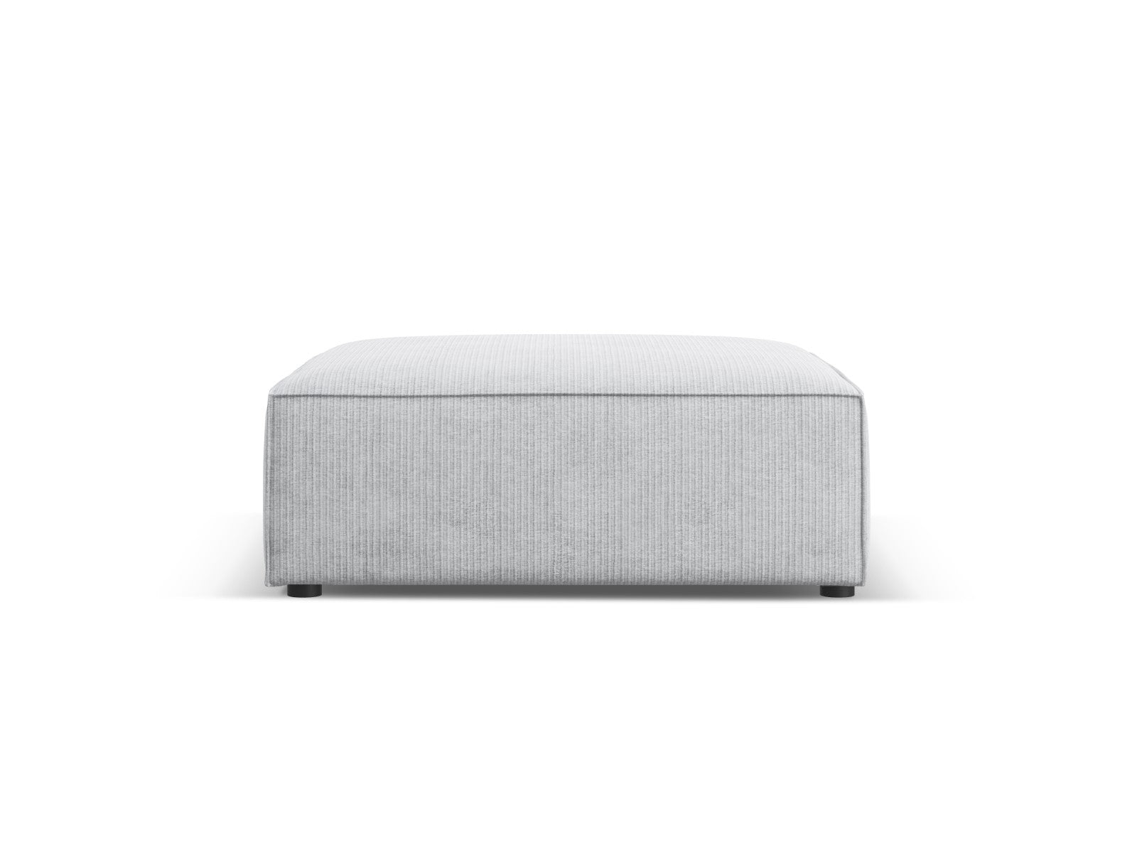 Cosmopolitan Design Poef Arendal chenille met ribbeleffect, lichtgrijs