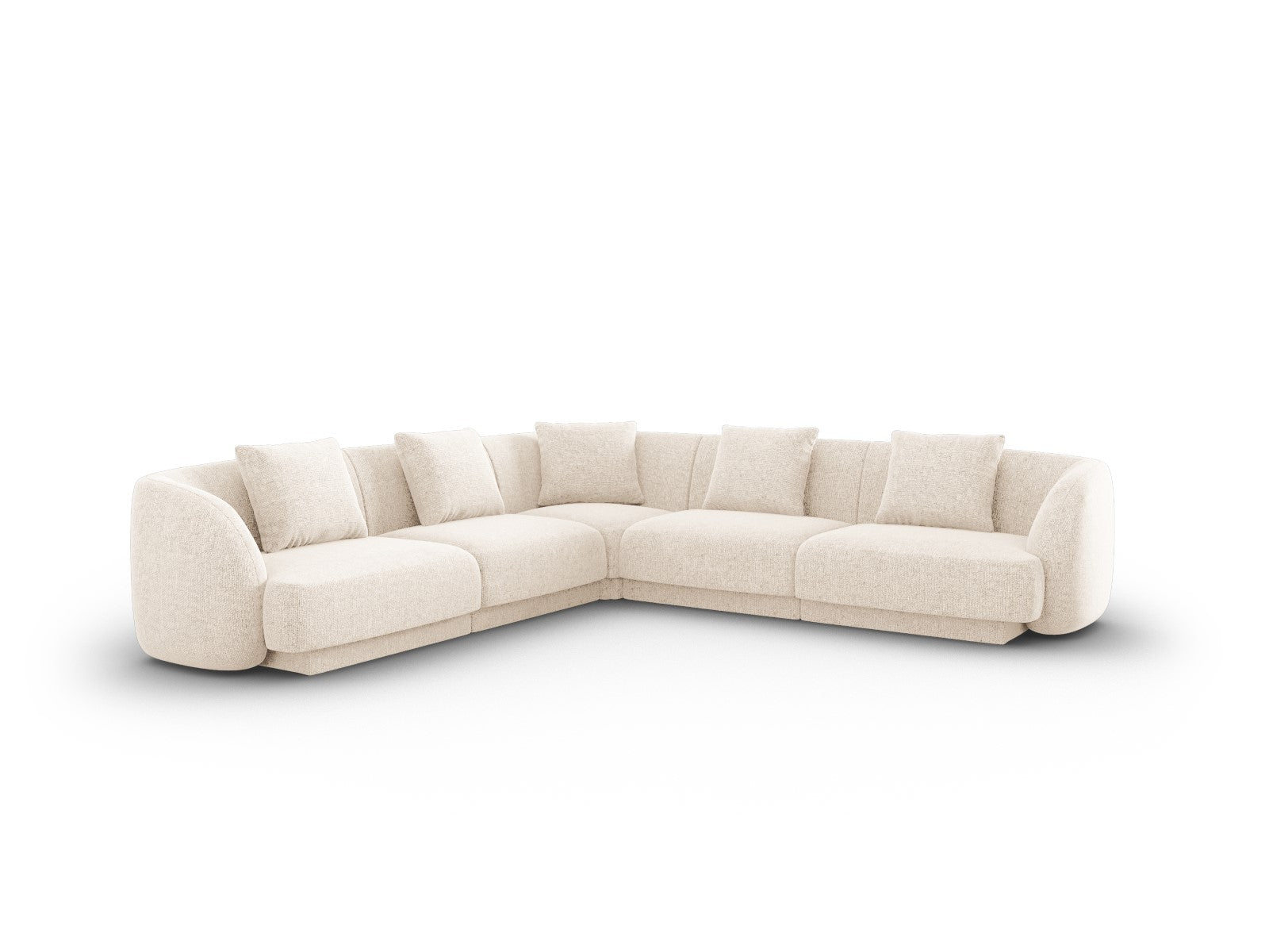 Cosmopolitan Design Symmetrische hoekbank Tulum 5-zits, chenille, lich
