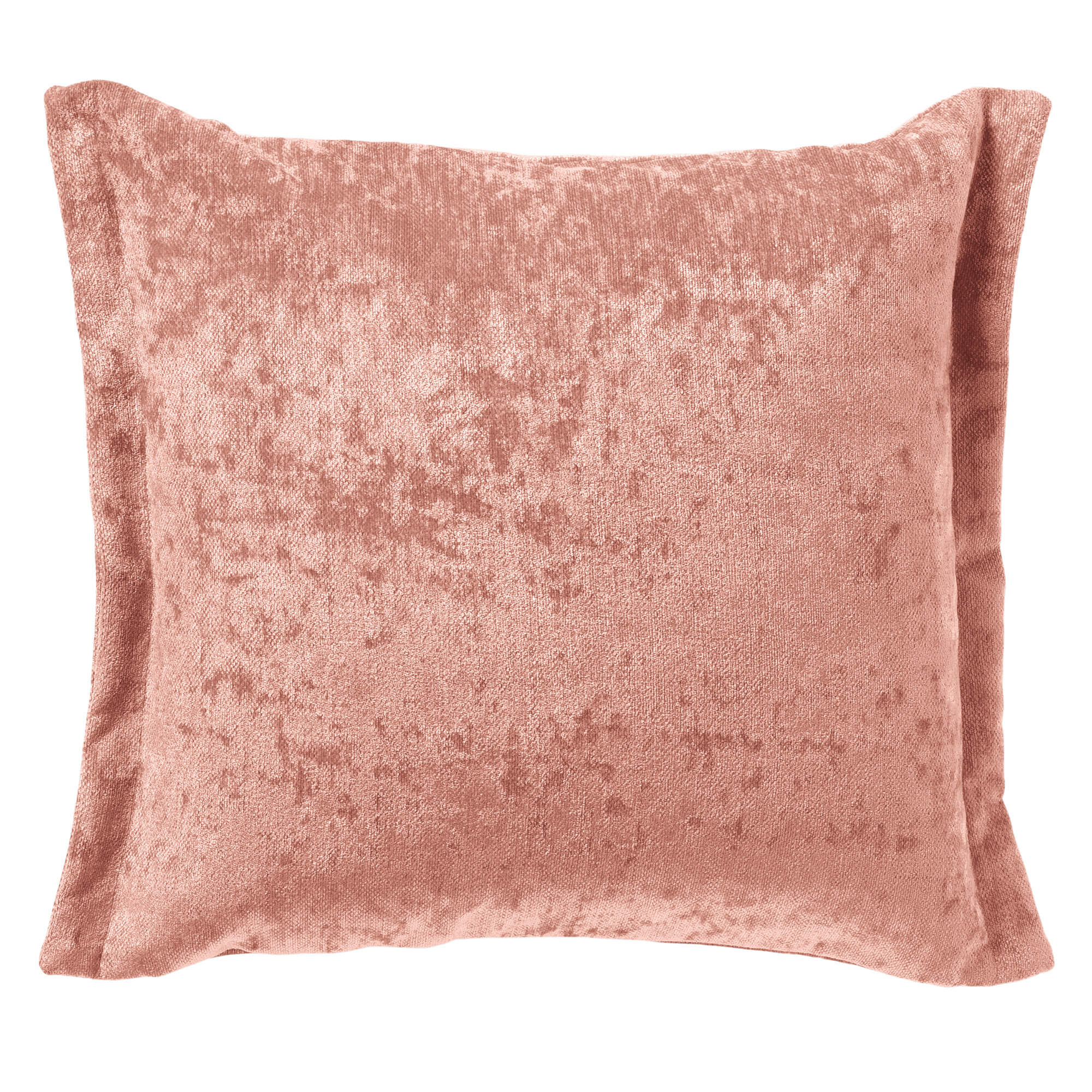 LEWIS - Kussenhoes 45x45 cm - fluweel - met sierrand - Muted Clay - ro
