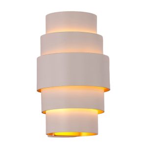 Artdelight wandlamp Rolls – 2 lichts – 13 x 22 cm – wit goud Artdelight wandlamp Rolls – 2 lichts – 13 x 22 cm – wit goud