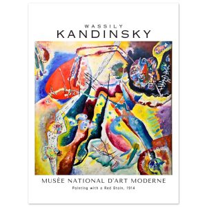Artfulprints Wassily Kandinsky – Painting with a red stain poster 30×4
