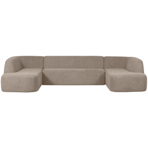 WOOOD u-vorm bank Sloping – Polyester – Naturel – 77x339x225 WOOOD u-vorm bank Sloping – Polyester – Naturel – 77x339x225