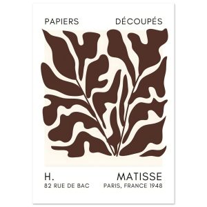 Artfulprints Poster Matisse – Seabed shapes brown – A4 21×29.7 cm – Br Artfulprints Poster Matisse – Seabed shapes brown – A4 21×29.7 cm – Br