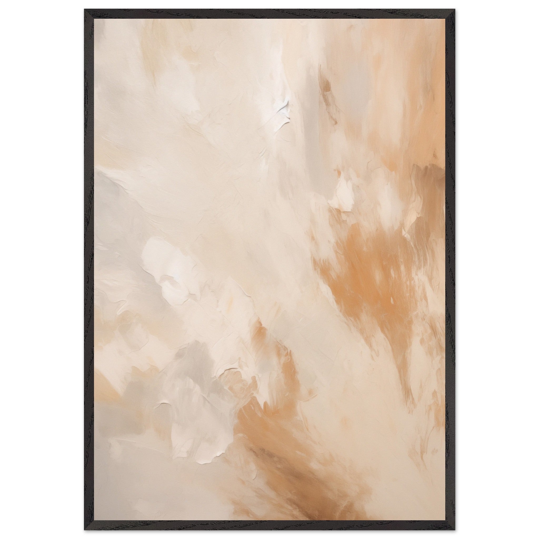 Artfulprints Poster met Lijst Abstract - Golden touch 2 - 70x100 cm -