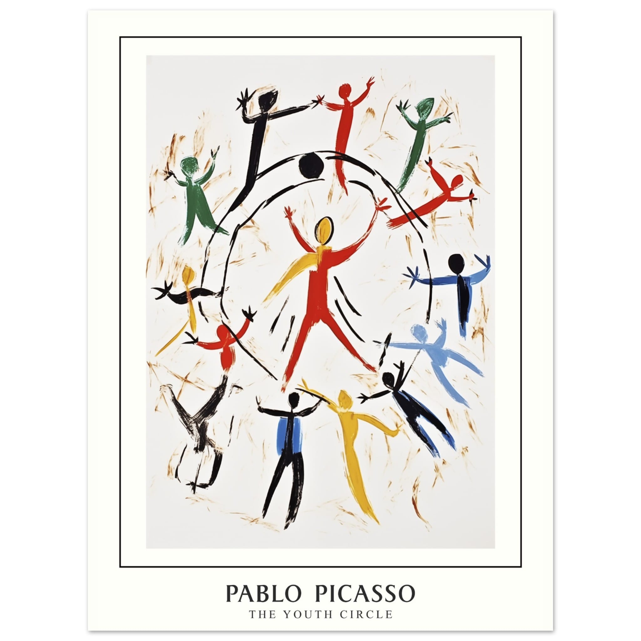 Artfulprints Poster Pablo Picasso - The youth circle - 30x40 cm - Meer