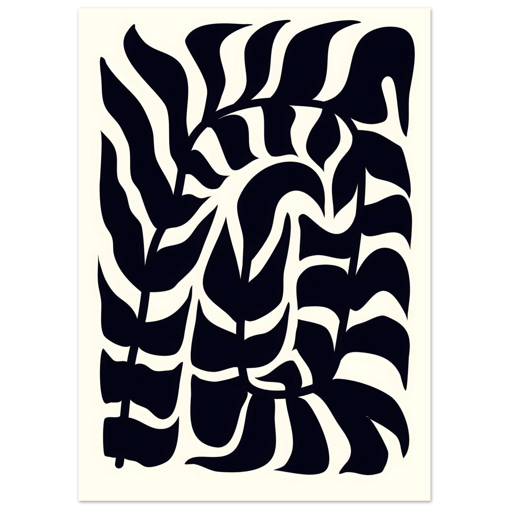 Artfulprints Poster Matisse – Seafoam abstraction - 50x70 cm - Zwart /