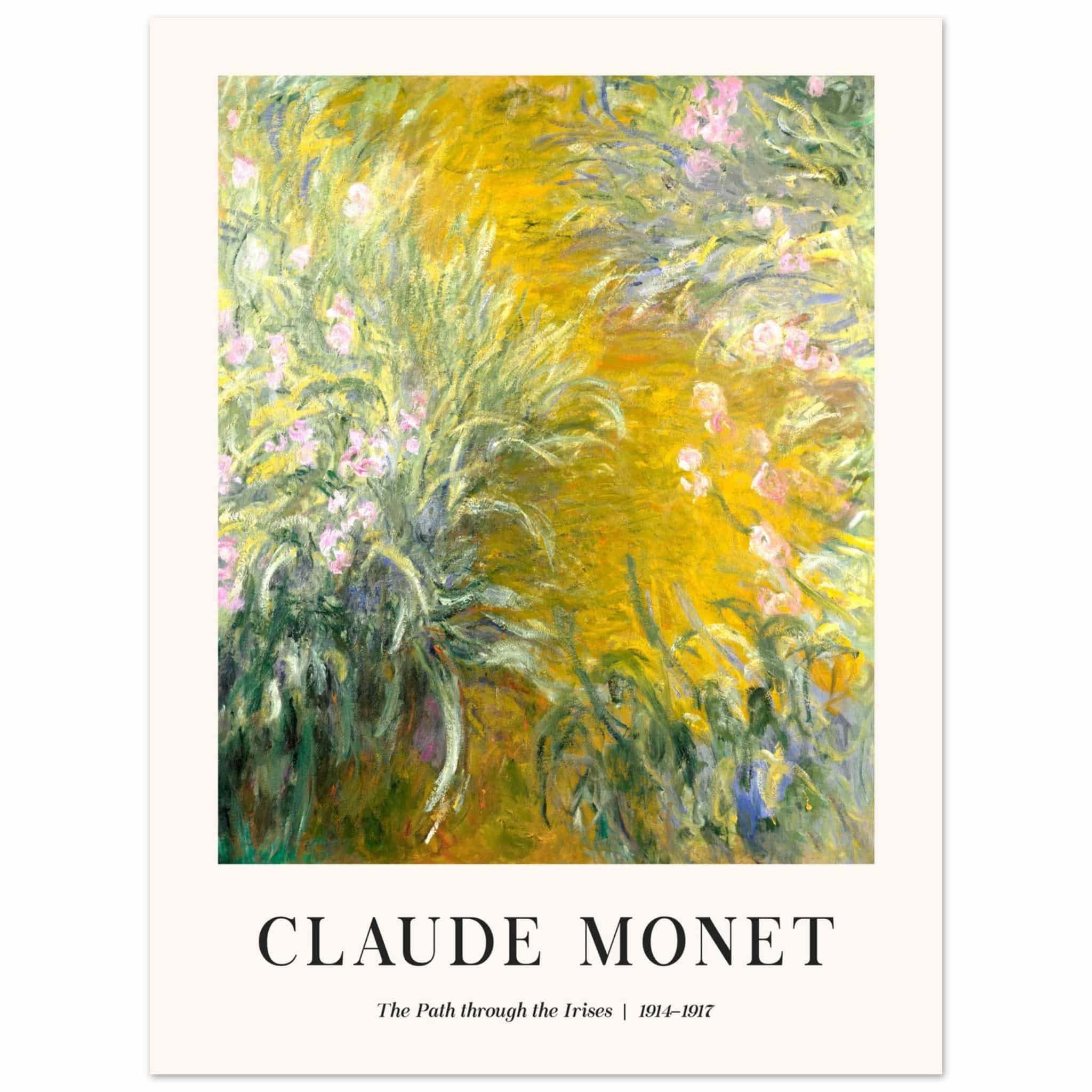Artfulprints Poster Claude Monet - The path through the irisis - 30x40