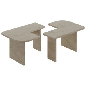 Calicosy – Set van 2 salontafels ADEL – Beige 90x45x35 cm Calicosy – Set van 2 salontafels ADEL – Beige 90x45x35 cm