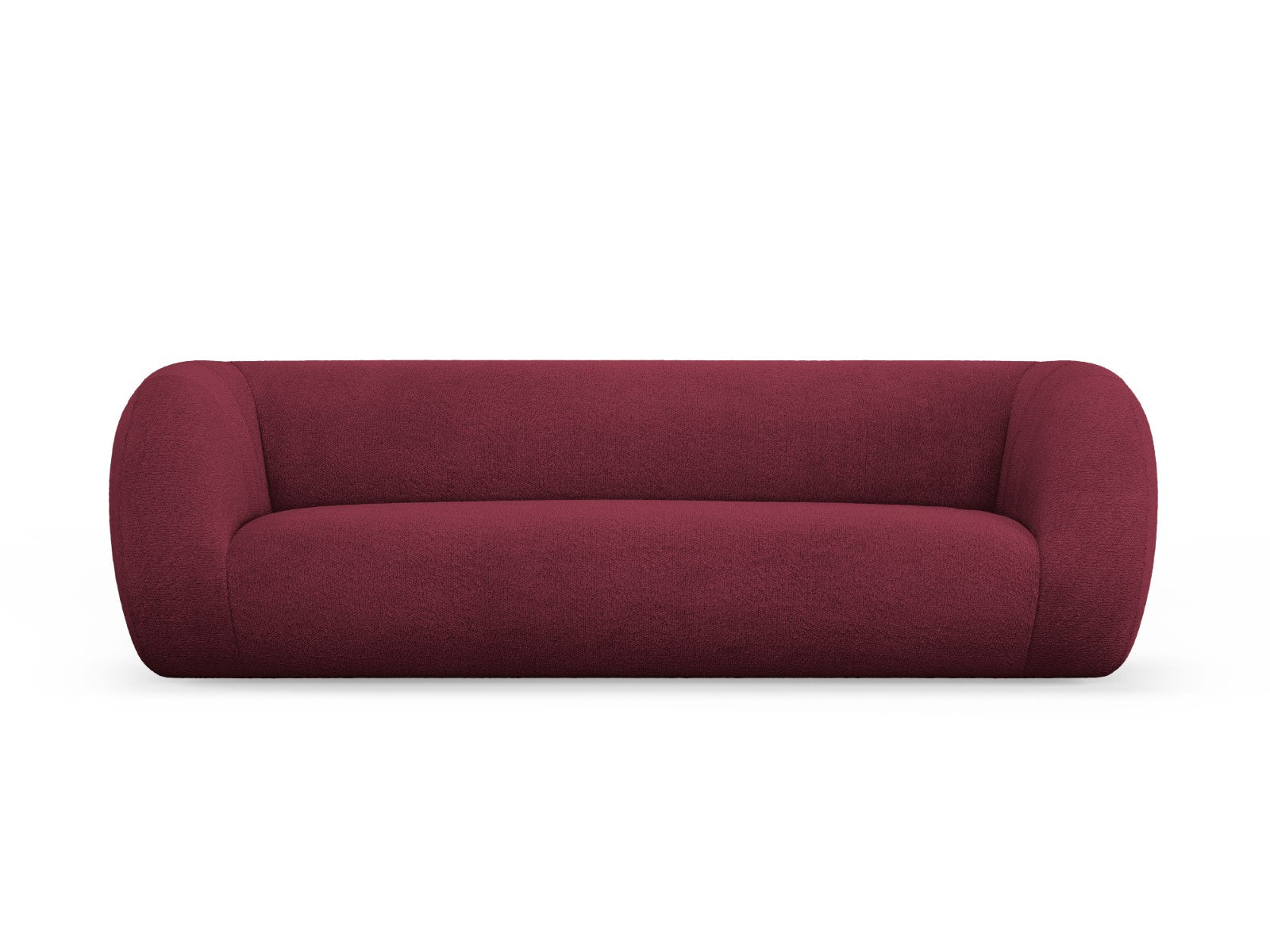 Cosmopolitan Design Bank Essen 3-zits, boucle, bordeaux - 95x230x86cm