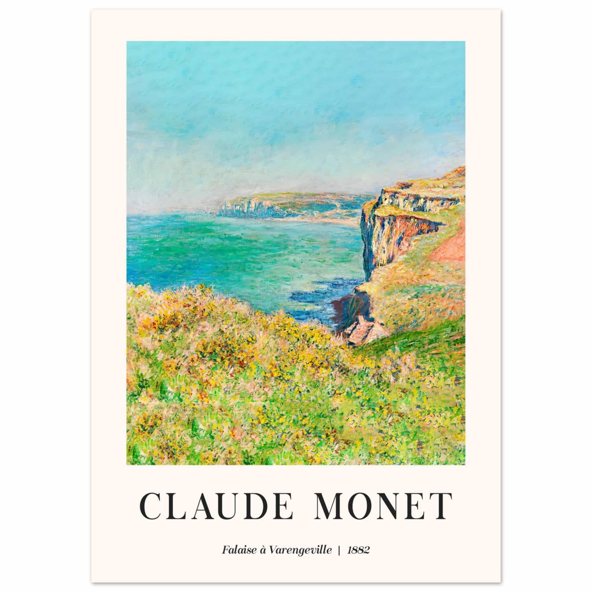 Artfulprints Poster Claude Monet - Falaise à Varengeville - 50x70 cm -