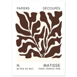 Artfulprints Poster Matisse – Seabed shapes brown – 50×70 cm – Bruin Artfulprints Poster Matisse – Seabed shapes brown – 50×70 cm – Bruin