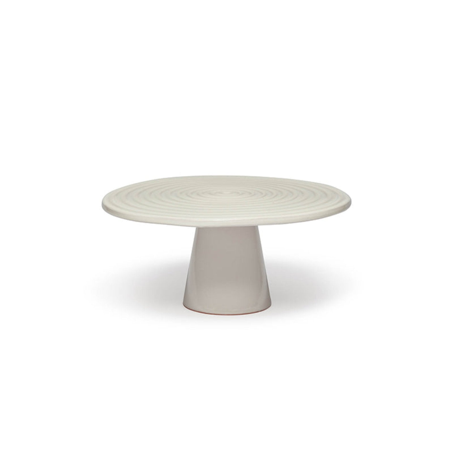 Dutchdeluxes Taartplateau Keramiek medium Wit 25cm diameter