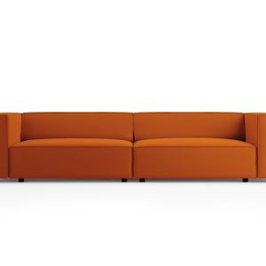 Cosmopolitan Design Bank Arendal 4-zits, flueel, terracotta – 102x244x Cosmopolitan Design Bank Arendal 4-zits, flueel, terracotta – 102x244x
