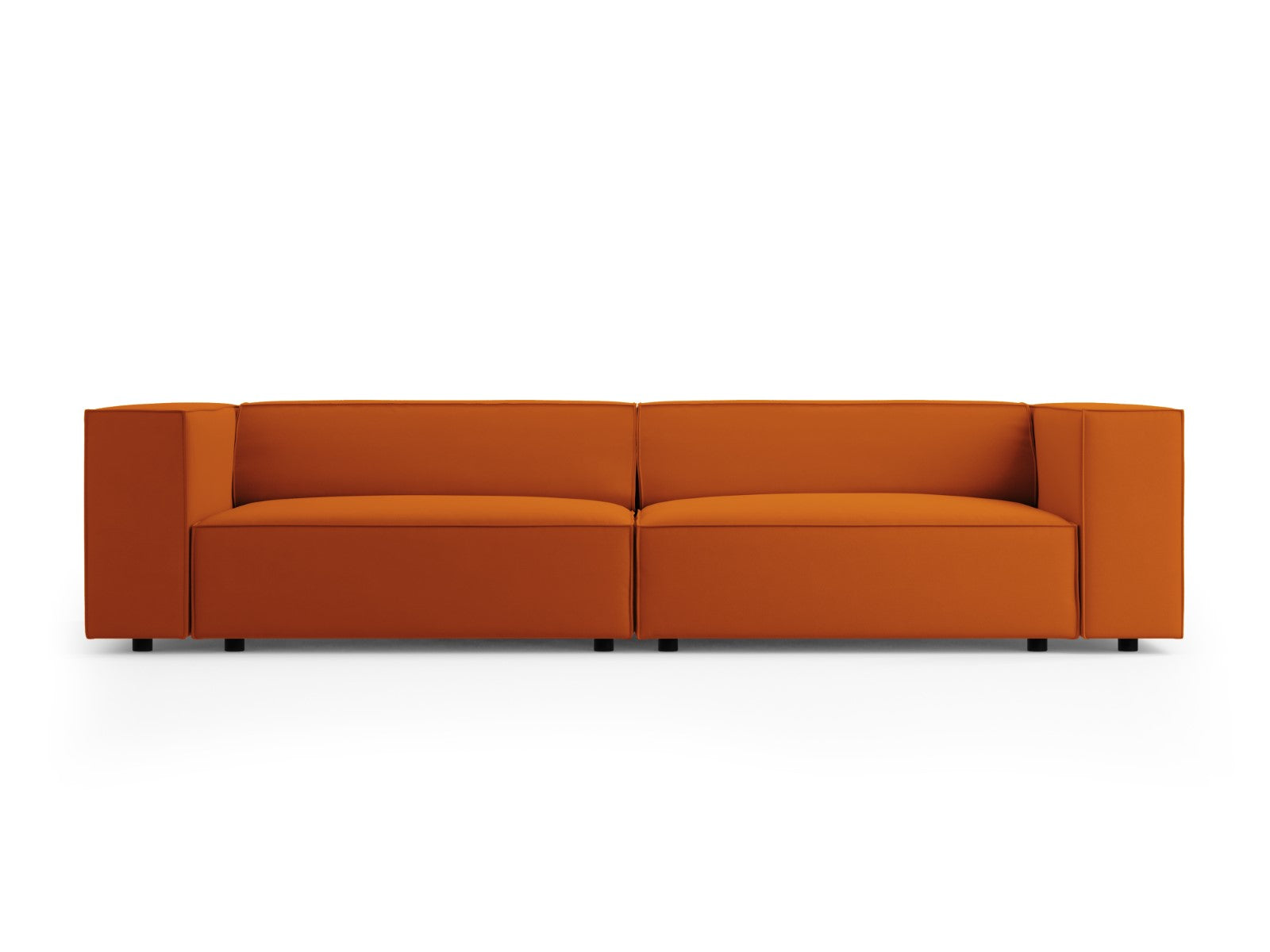 Cosmopolitan Design Bank Arendal 4-zits, flueel, terracotta - 102x244x