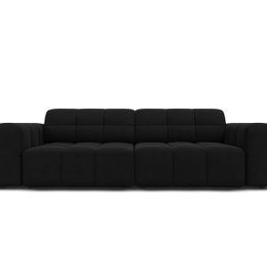 Cosmopolitan Design Bank Chicago 3-zits, flueel zwart – 102x212x78cm Cosmopolitan Design Bank Chicago 3-zits, flueel zwart – 102x212x78cm