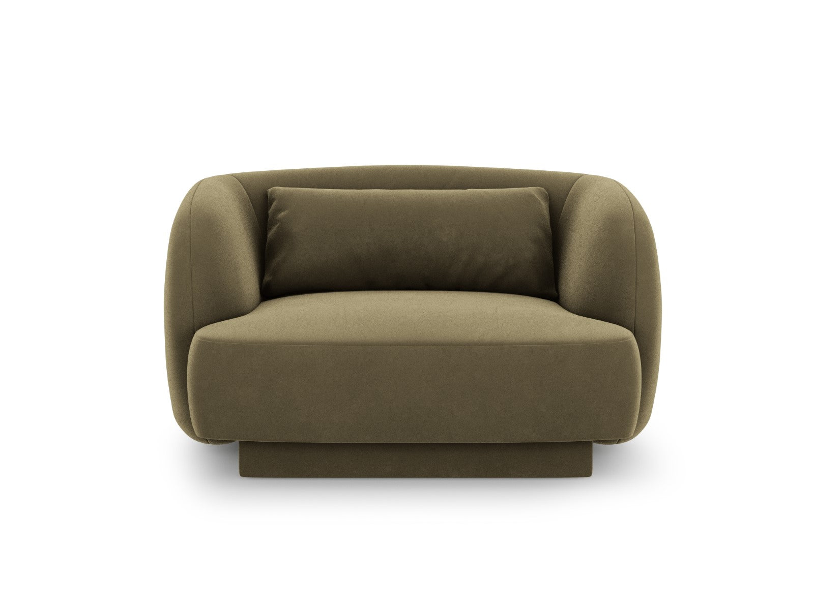 Cosmopolitan Design Fauteuil Tulum flueel, groente - 90x103x70cm