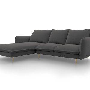 Cosmopolitan Design linker hoekbank Vienna 5-zits, structurele stof, d Cosmopolitan Design linker hoekbank Vienna 5-zits, structurele stof, d