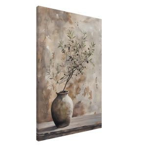 Artfulprints Canvas Rustic olive vase canvas – 80×120 cm – beige Artfulprints Canvas Rustic olive vase canvas – 80×120 cm – beige