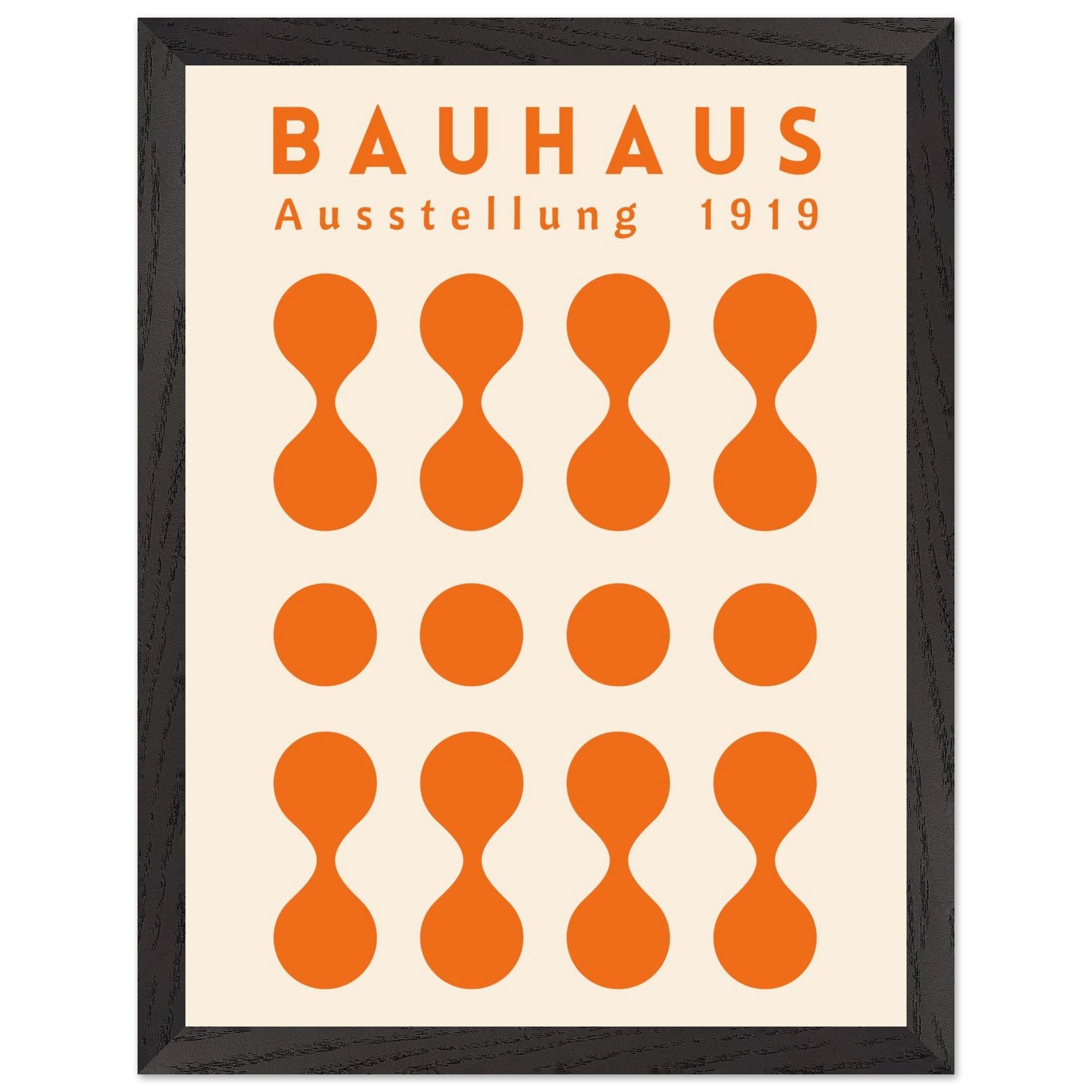 Artfulprints Poster met Lijst Bauhaus - Ausstellung orange - 30x40 cm