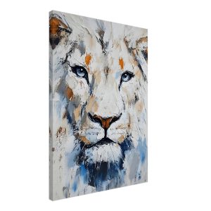 Artfulprints Canvas Abstract painted lion canvas – 50×70 cm – Grijs Artfulprints Canvas Abstract painted lion canvas – 50×70 cm – Grijs