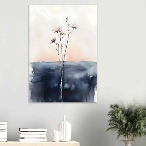 Artfulprints Poster Boho – Misty blossom – 70×100 cm – Zwart / Wit Artfulprints Poster Boho – Misty blossom – 70×100 cm – Zwart / Wit