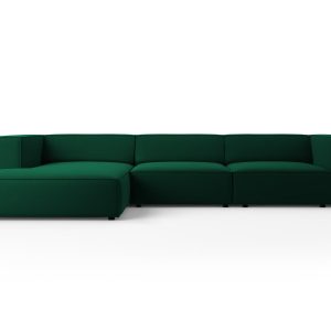 Cosmopolitan Design linker hoekbank Arendal 4-zits, flueel, flessengro