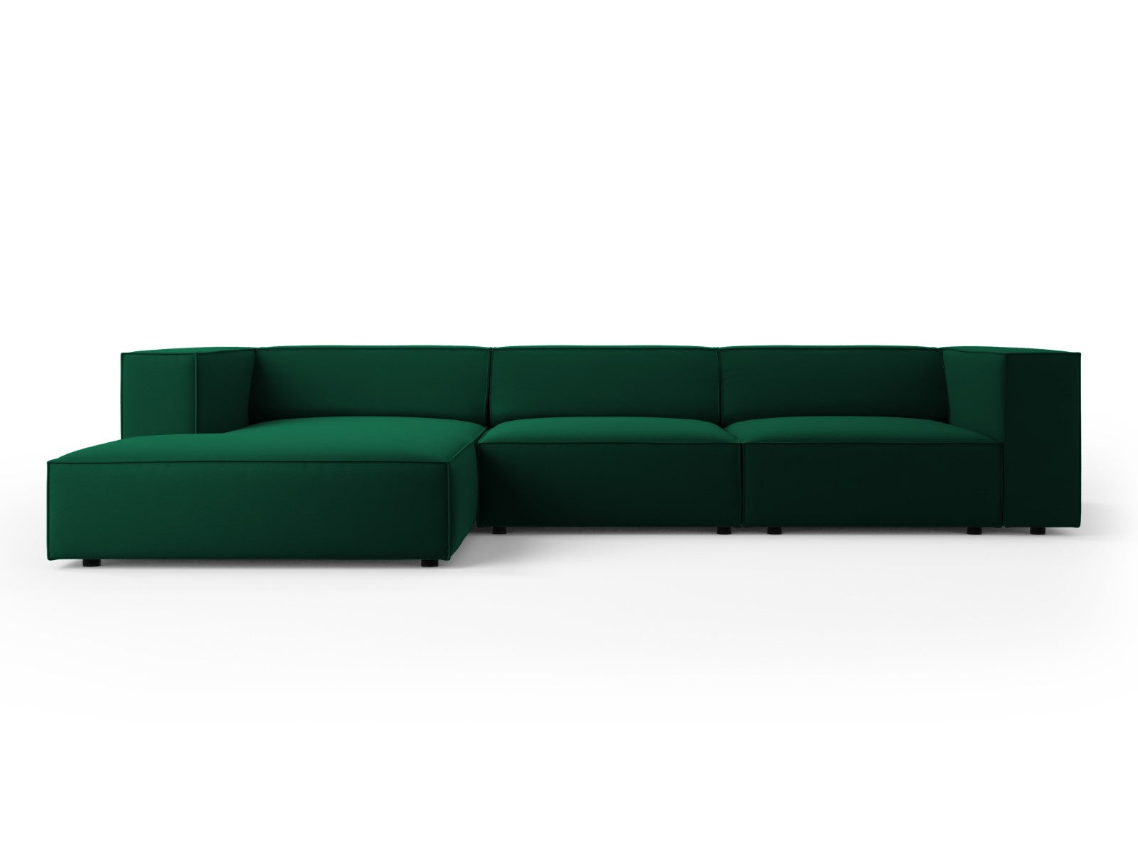 Cosmopolitan Design linker hoekbank Arendal 4-zits, flueel, flessengro
